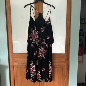 Black floral dress